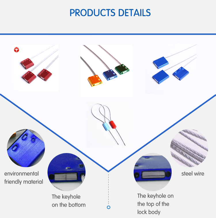 tamper proof cable adjustable steel wire cable seal for industrial security clothing YT-CS602