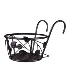 Iron Art Balcony Railing Flower Pot Stand for Succulents and Pineapples