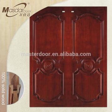 House solid teak wood double main door designs