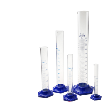 High Temperature Resistant Plastic Base Cylinder Glass Graduated Measuring Cylinder