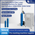 Split MOPA Fiber Laser Marking Machine for Standing Gas Cylinder 100-500W