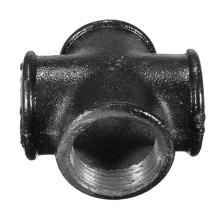 4-WAY MALLEABLE IRON THREADED BLACK CROSS