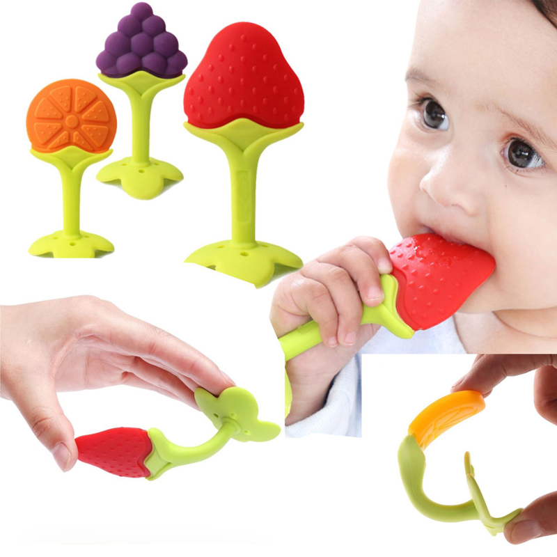 teethers for babies BPA free baby teething toys fruit shape baby teether dummy