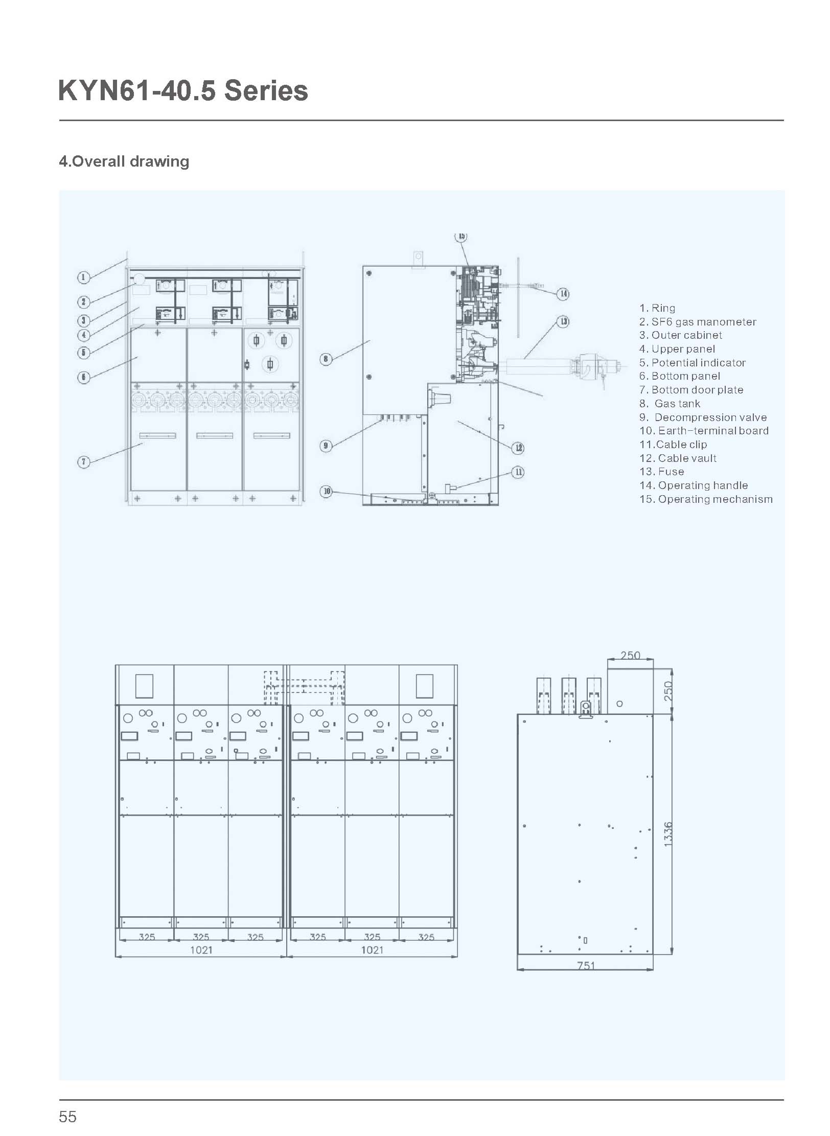 TZR12-24/630-25 Outline Drawing