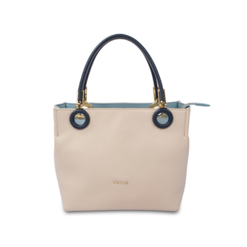 Medium Leather Tote with zipper Saffiano Leather Bag