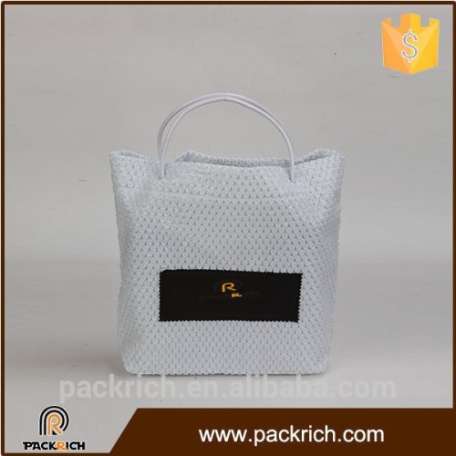 High quality white bubble clothing bag for shopping