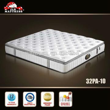 Vaccum Compressed Pocket Spring Natural Latex Mattress, Luxury Pillo