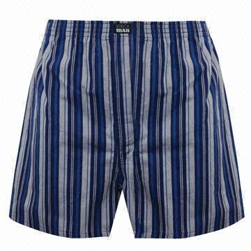 Men's Boxer Shorts, 100% Cotton, Comfortable to Wear