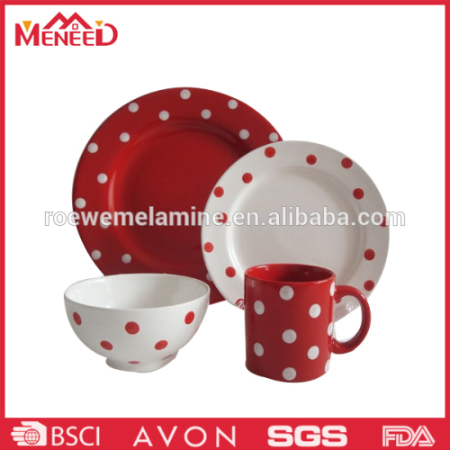 New arrival polka dot melamine unbreakable dinnerware