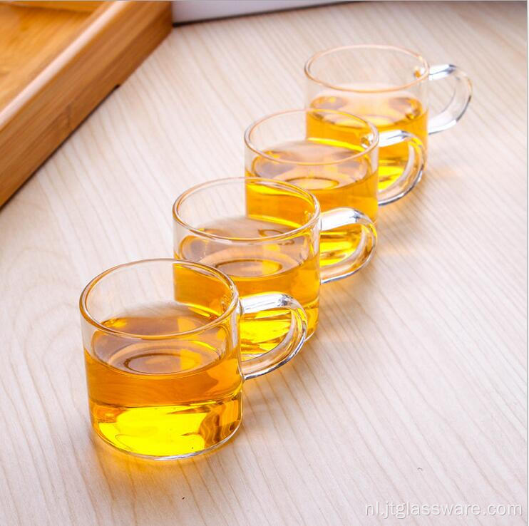 bloeiende thee glazen thee set/theepot en kopje
