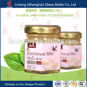 hot selling small glass honey bottles pickle bottles with tin lids