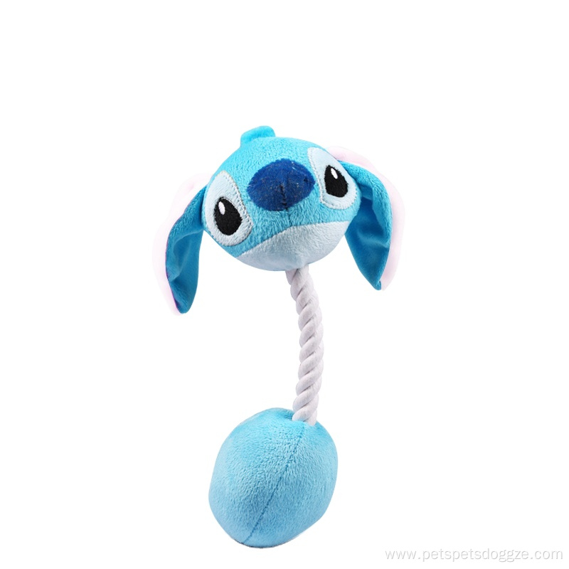 Interactive Animals Shape Dog Plush Toy with Rope