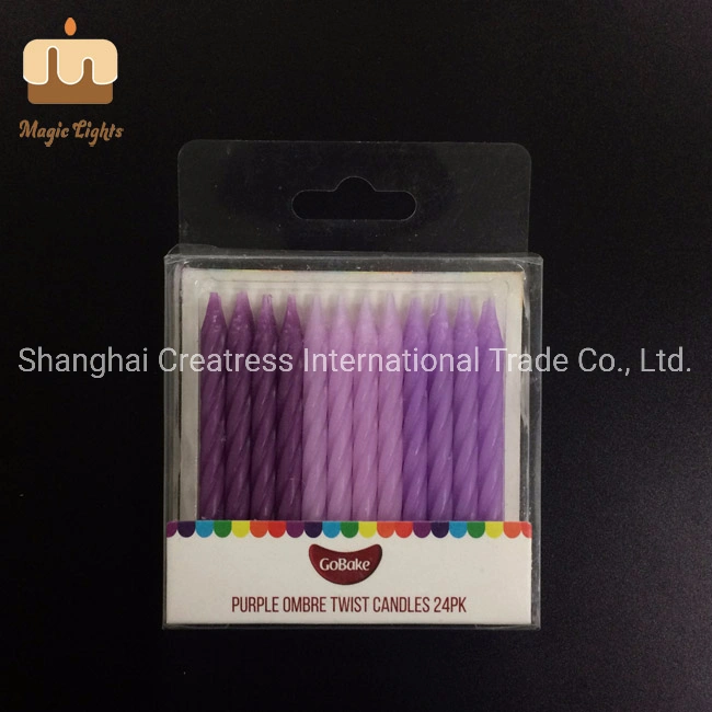 Rainbow spiral Bithday Cake Candle Form China