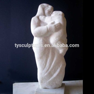 Family sculpture abstract marble mother and baby statue stone blessed motherhood statuette