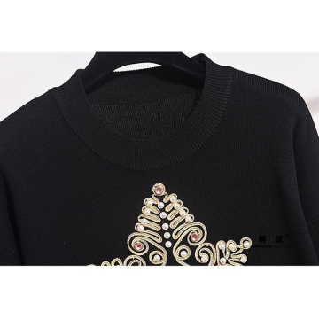 Autumn New Fashion Embroidery patches Beading Knit