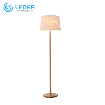 LEDER Woonkamer Houten Vloerlamp