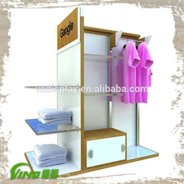 MDF Melamine Clothes Display Rack , mens clothes display rack , metal hanging clothes display racks , 4 way clothes display rack