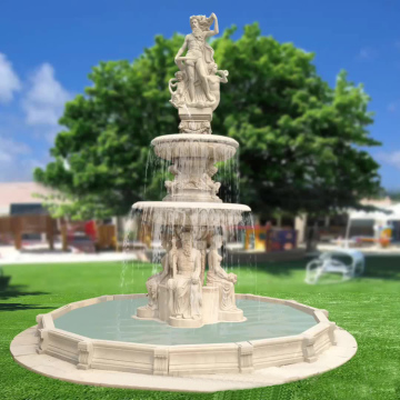 High quality marble figure fountain for outdoor ornament