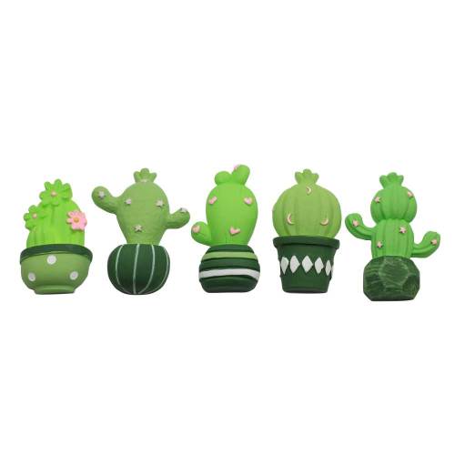 Simulation Green Cactus Resin Cabochon Beads Cute  Plant Fairy Garden Accessories Jewelry Making Ornaments