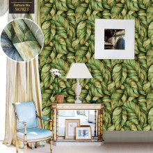 3D Green Nature Leaves Wallpaper - Tropical Leaf Wallpaper for Walls