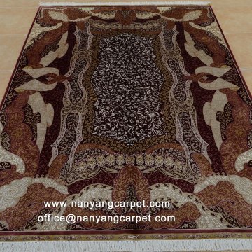 6'x9' Hand Knotted Pure Silk Turkish Rug