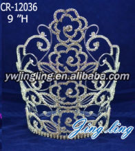 Rhinestones Crown Flowers Happy Birthday Tiara