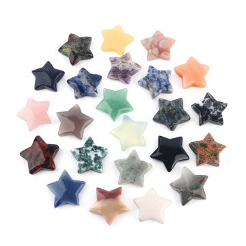 Healing Gemstone Pentagram Sculpture