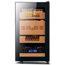 Black Stainless Steel Wood Mini Cigar Humidor 48L Thermostat Cigar Cabinet for Household