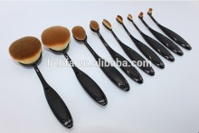 Belifa 9pcs 2016 new style tooth-shape oval brush set
