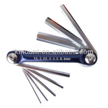 8pc aluminum Frame folding hex key set-MM