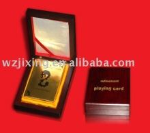 plastic coated playing card/ wooden box bridge cards / advertising poker sets