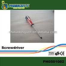 slotted screwdriver with colorful rubber handle