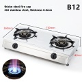 Kompor Gas Double Burners Stainless Panel