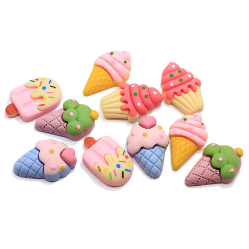 New Christmas Design Resin Ice-lolly Flatback Cabochons Kawaii Xmas Popsicle Flat Back Resin Cabochons Hair Bow Center Craft DIY