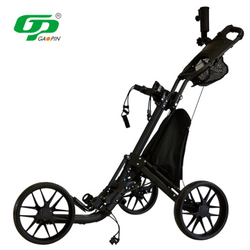 Foldable 3 Wili Titari Golfu fun rira Trolley