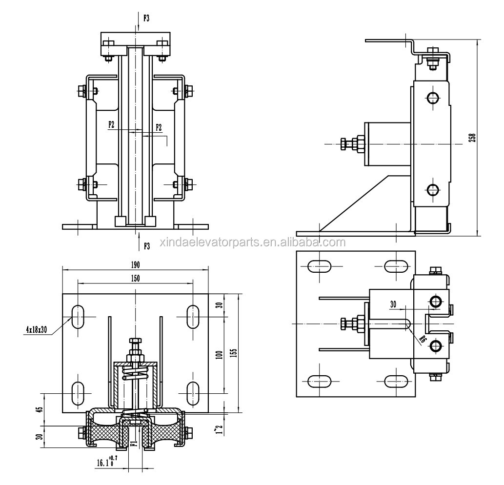 Lift Components 10mm Elevator Roller Guide Shoes