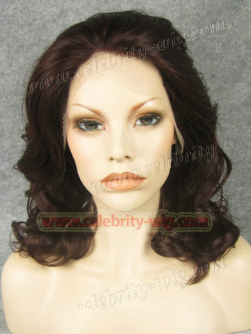 Auburn Elegant Curly Synthetic Lace Front Wig