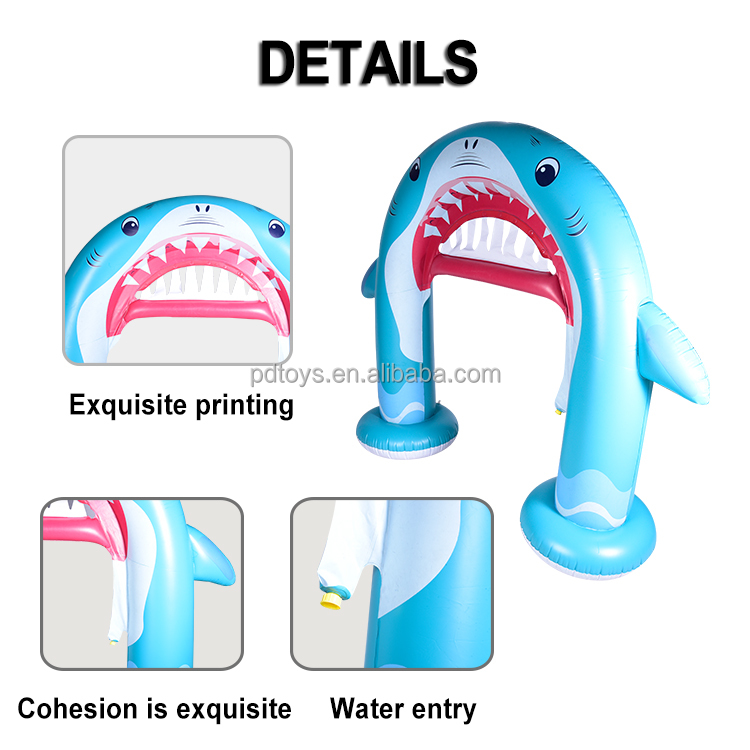 wholesale inflatable arch inflatable shark sprinkler inflatable kids toys baby pool kids pool