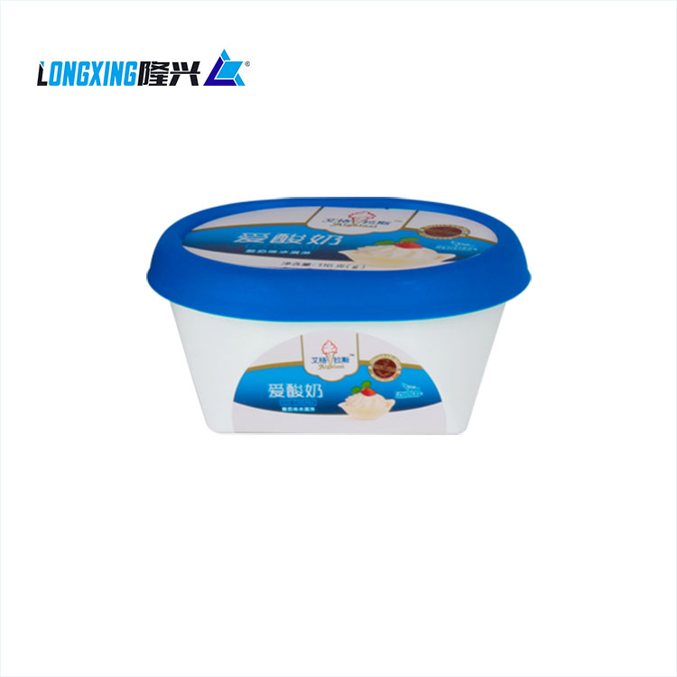 200ML In-Mould Labeling Ice Cream Container Ice Cream Cup with spoon in the lid