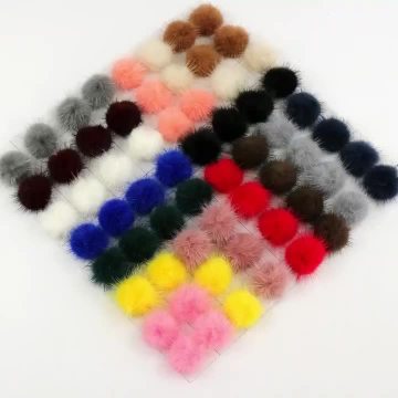 China factory wholesale Multi color mink pom poms mink fur pompon