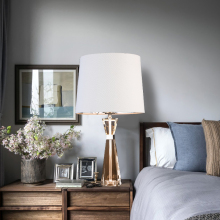 Brand Table Lamp With Crystal Base White Bedside Lamp Desk Lamp