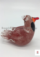 Nice Sitting Bird Glass Sculpture