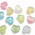 Glitter Star Heart Resin Crafts 100 Stück Künstliche Dekoration Charms DIY Ornament Für Ohrring Halskette Anhänger Herstellung