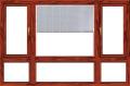 Προσαρμοσμένο παράθυρο αλουμινίου σιτηρών ξύλου