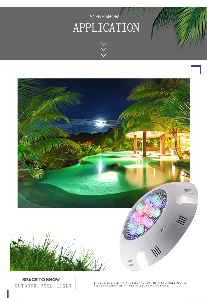 LED Pool Wall Lights, Underwater Wall Lights, Waterproof Rainbow Fountain Lights