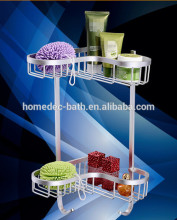 Aluminum oxidation Bathroom Dual deck wall mounted storage shelf