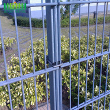 Stock double wire mesh panel fence