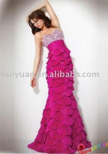 hot pink prom dresses without sleeve