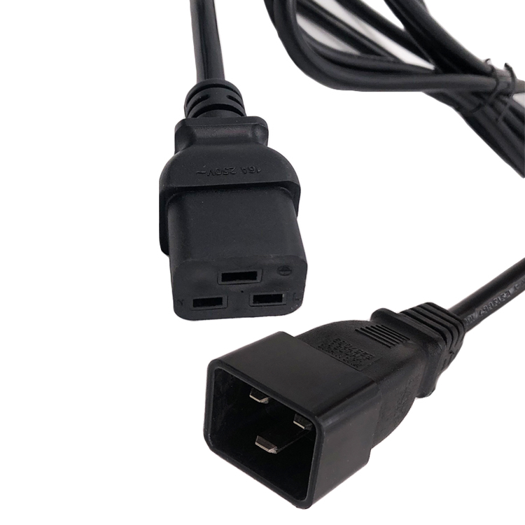 Customization power cord with C19 and C20 connector