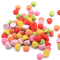 Kawaii Little Wool-like Ball Flatback Resins Handmade Craft Decor Cabochon DIY Toy Decoration Charms Spacer